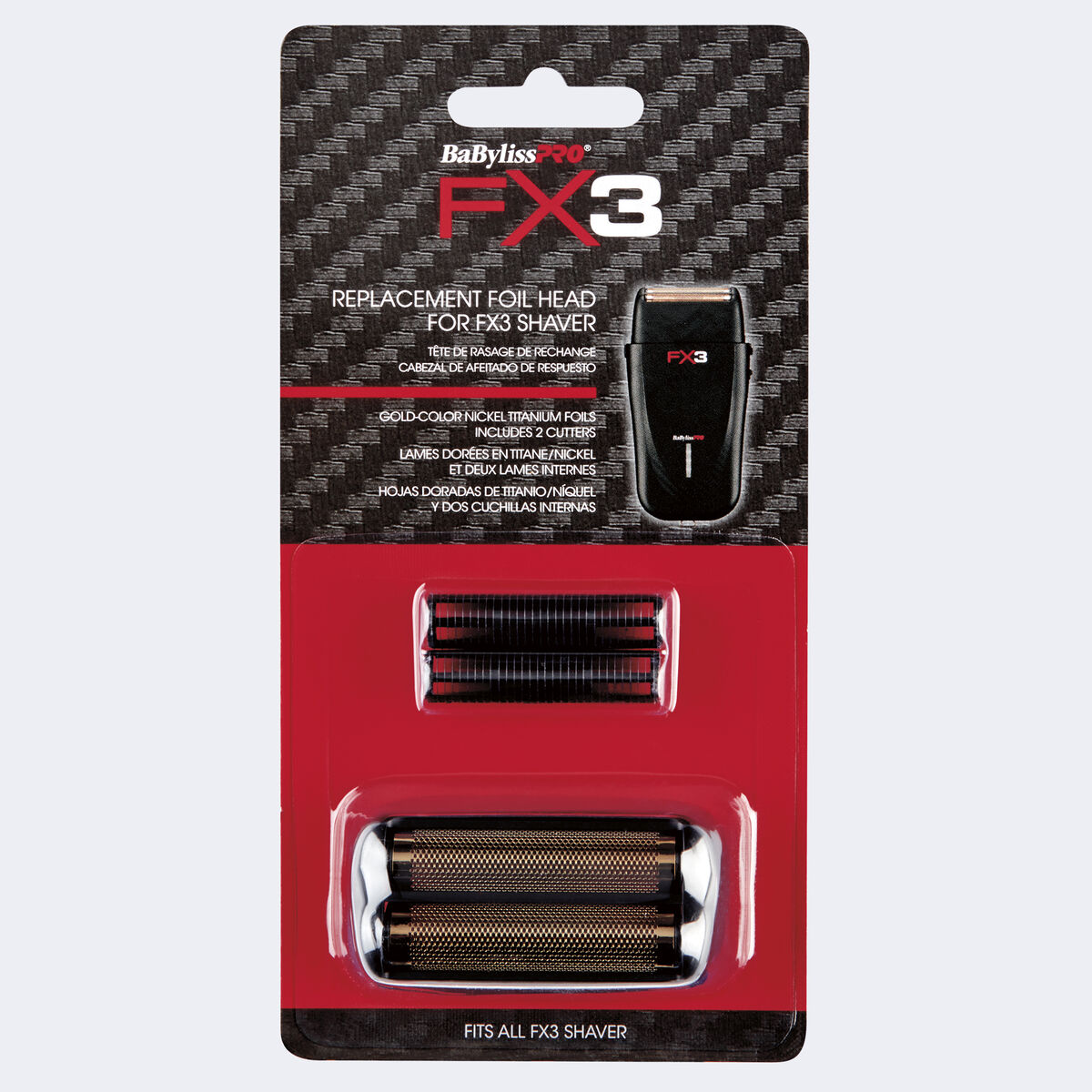 BaBylissPRO&reg; FX3 Professional High Speed Foil Shaver Replacement Foil & Cutter