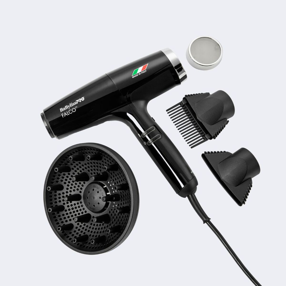 BaBylissPRO&reg; Nano Titanium&trade; Professional Italian High-Speed Falco Dryer (Black)