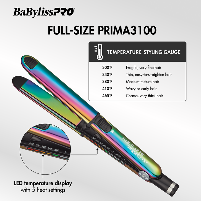 Juego de planchas Iridescent Prima3100 y Prima2000 de BaBylissPRO® Nano Titanium™