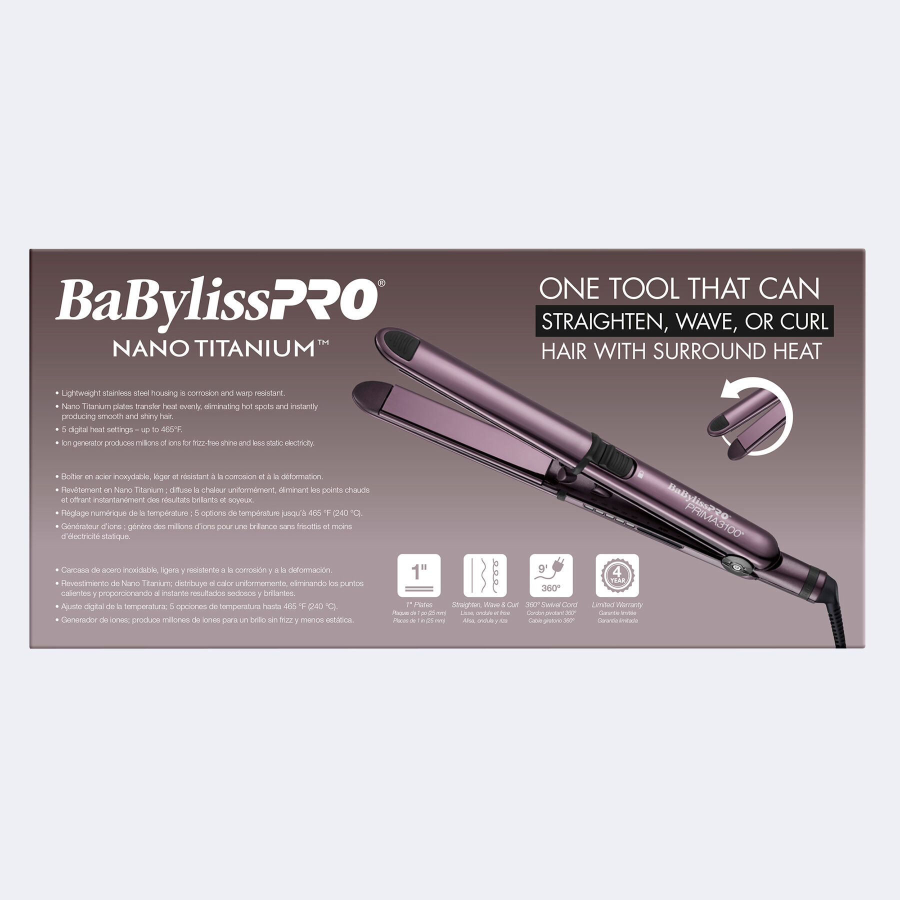 BaBylissPRO Nano Titanium Limited Edition Nightfall 1 Prima3100 Styling Iron