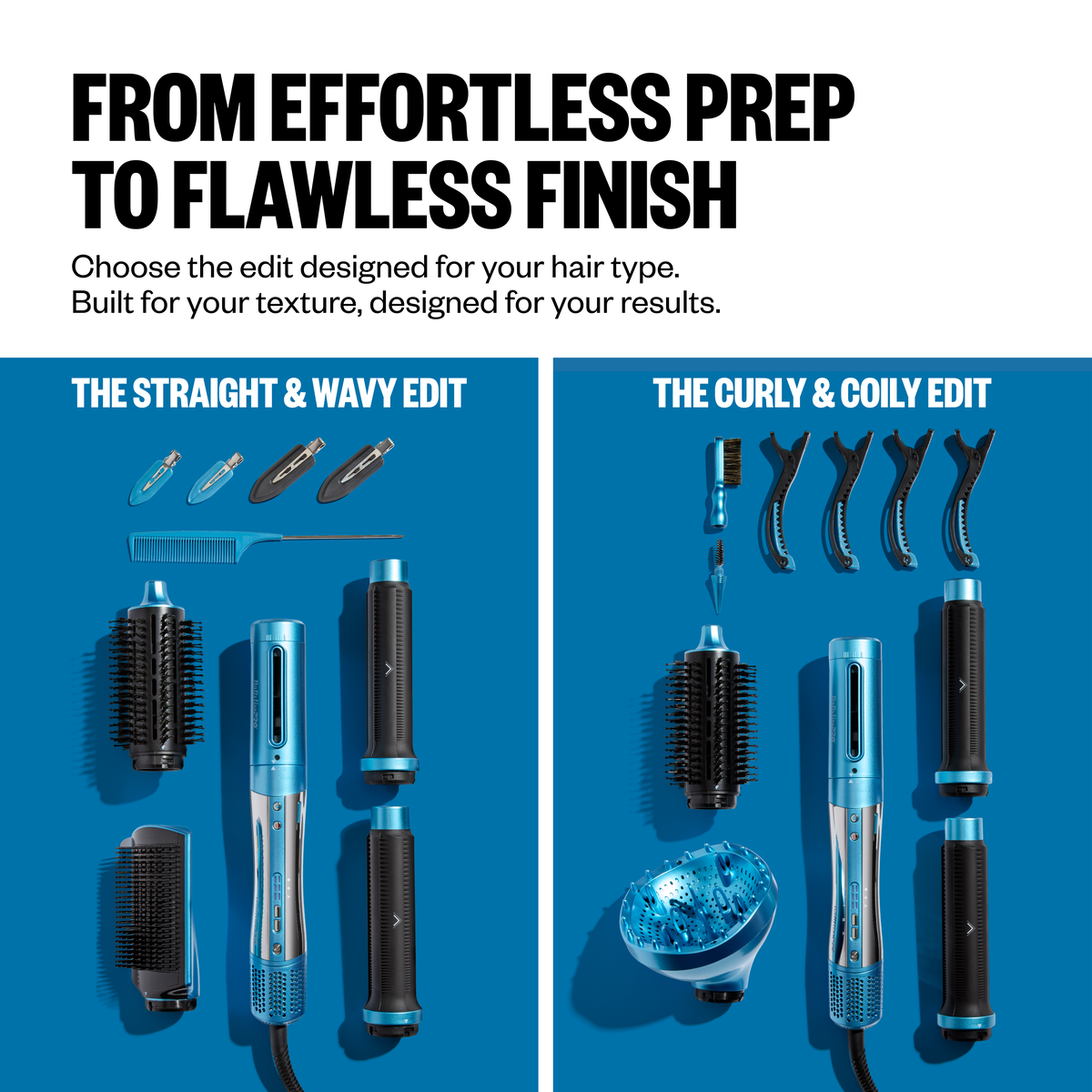 Sistema de secado y peinado con aire caliente 5 en 1 para rizos suaves o apretados BaBylissPRO® Style/Switch™