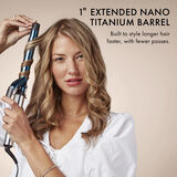 BaBylissPRO&reg; Nano Titanium&trade; 1" Extended Barrel Curling Iron