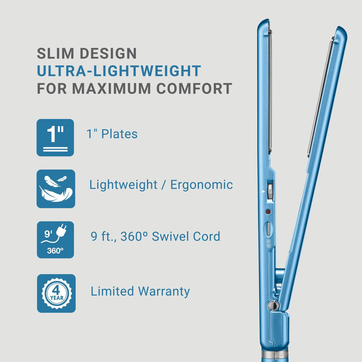 BaBylissPRO&reg; Nano Titanium&trade; 1&frac14;" Spring Curl Iron & 1" Ultra-Thin Flat Iron Prepack