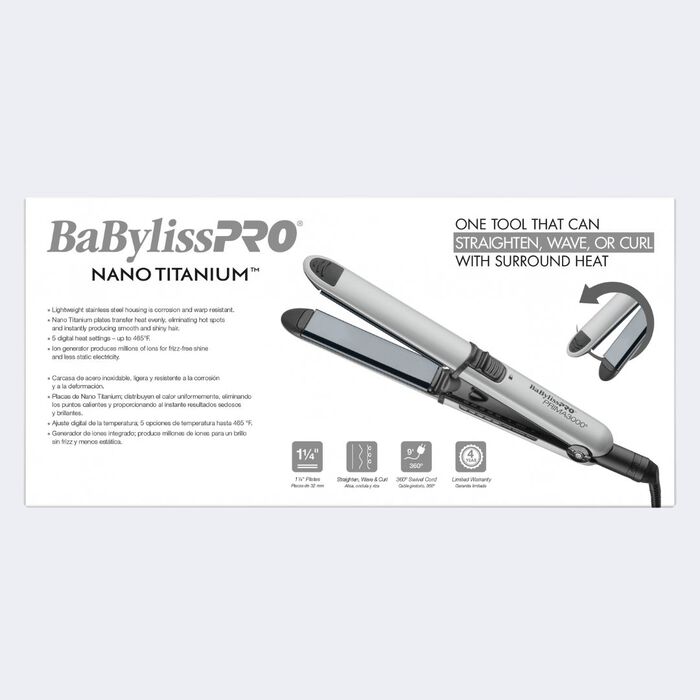 BaBylissPRO® Limited Edition Nano Titanium Grey Collection 1.25” Prima3000 Styling Iron