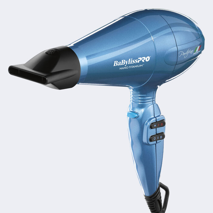 Secador grande Nano Titanium™ Portofino™ de BaBylissPRO® (AZUL)