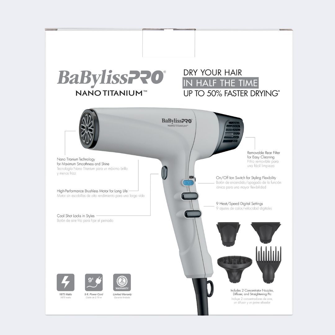 Nano Titanium High Speed Dual Ionic Hair Dryer (Limited Grey