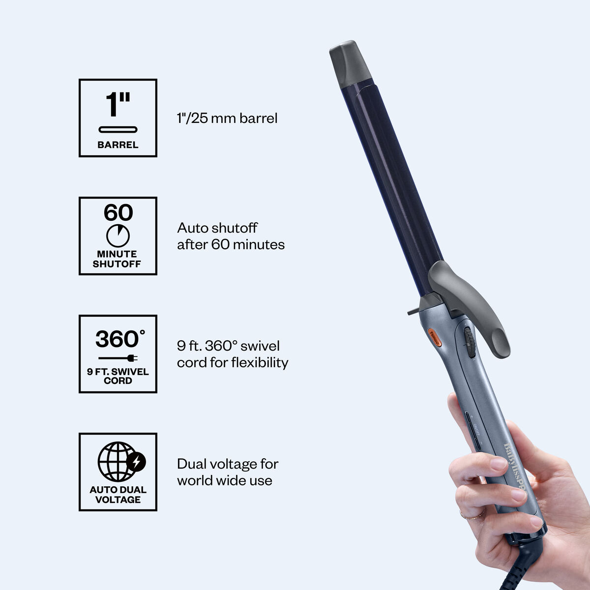 Tenaza ​​​​​​​ BaBylissPRO® The PrecisionGrip™ de 1 in, alta resolución 9