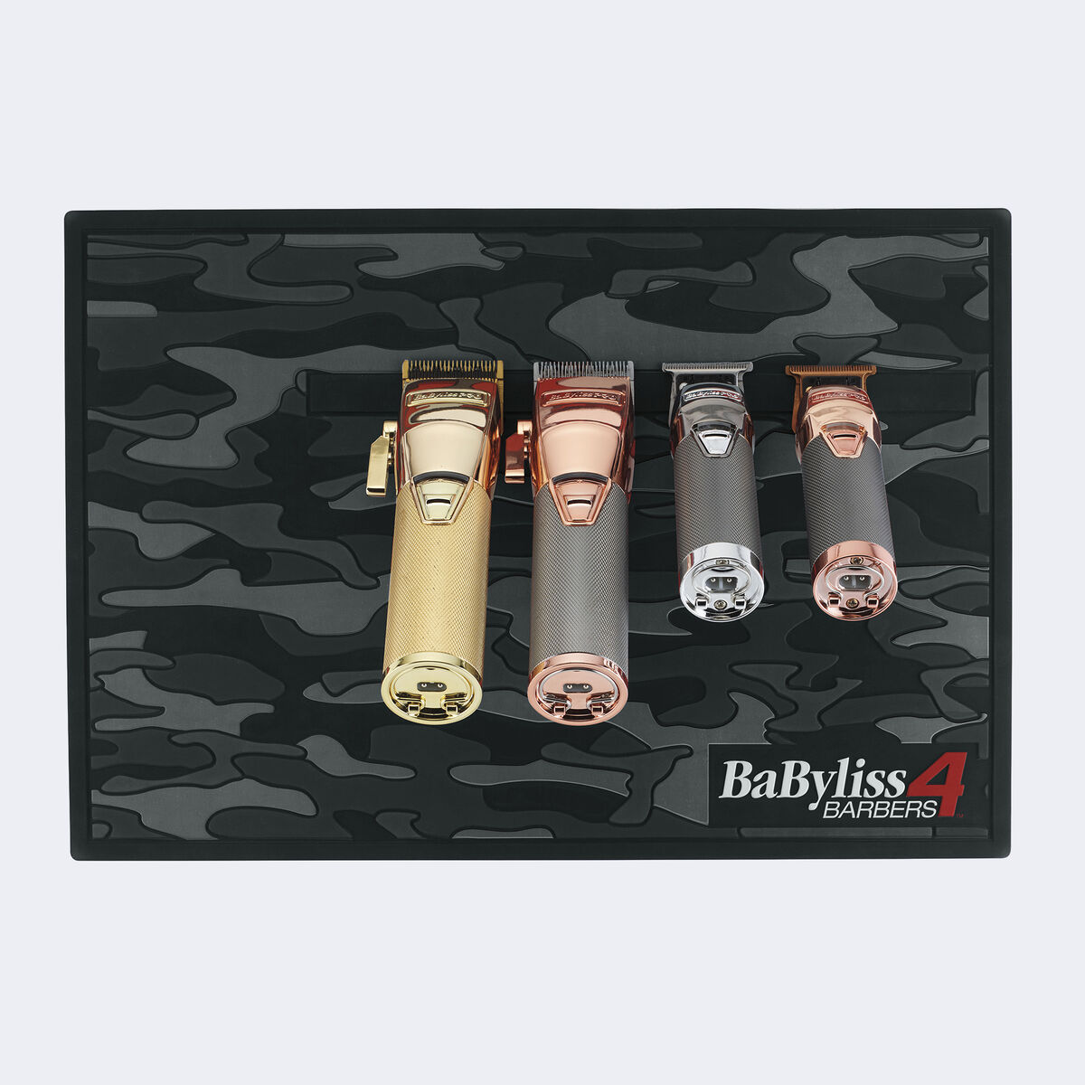 Tapete de barbero con tira magnética BaBylissPRO®, en camuflaje negro