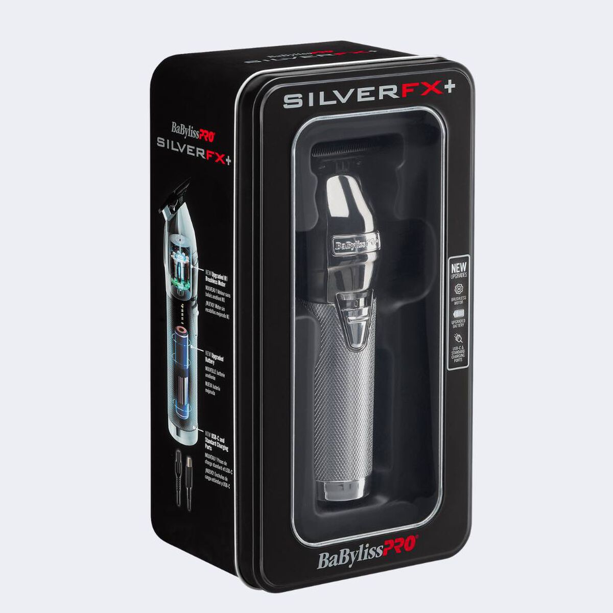 Recortadora de contorno completamente metálica de litio BaBylissPRO® SilverFX+