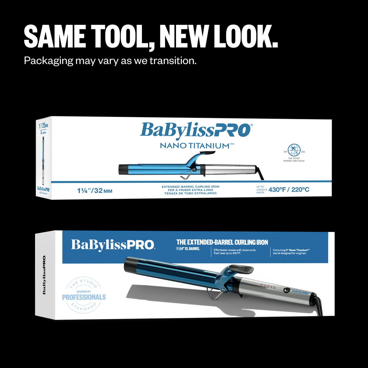 Tenaza extralarga de 1¼ in BaBylissPRO® Nano Titanium™