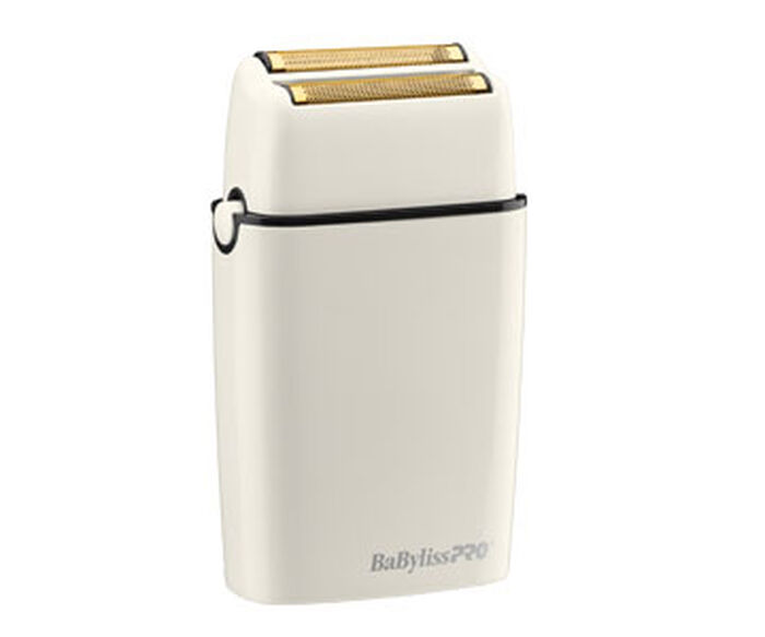 BaBylissPRO® FOILFX02™ Cordless White Metal Double Foil Shaver, , hi-res image number 1