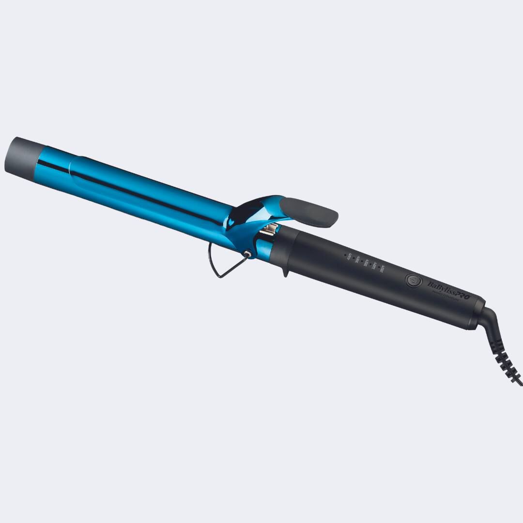 BaBylissPRO Nano Titanium Limited Edition Black Blue 1 1 4 Extended Barrel Curling Iron