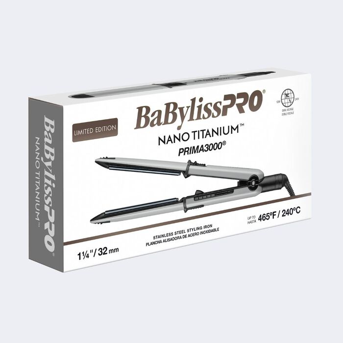 BaBylissPRO® Limited Edition Nano Titanium Grey Collection 1.25” Prima3000 Styling Iron