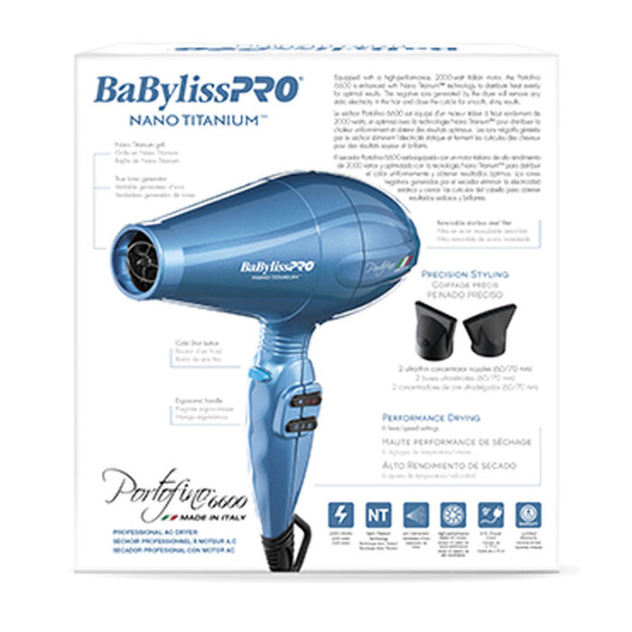 BaBylissPRO® Nano Titanium™ Portofino™ Full-Size Dryer (BLUE), , hi-res image number 4