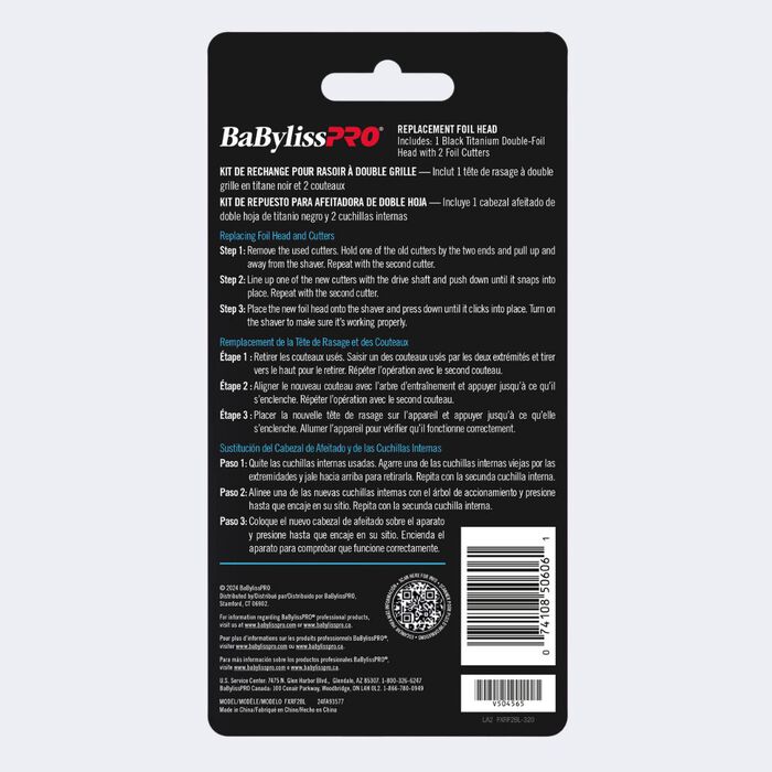 BaBylissPRO® Replacement Foils & Cutter for FOILFX™02 (Blue)
