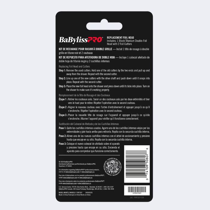 Kit de repuesto para afeitadora de doble hoja FOILFX™02 (gris)