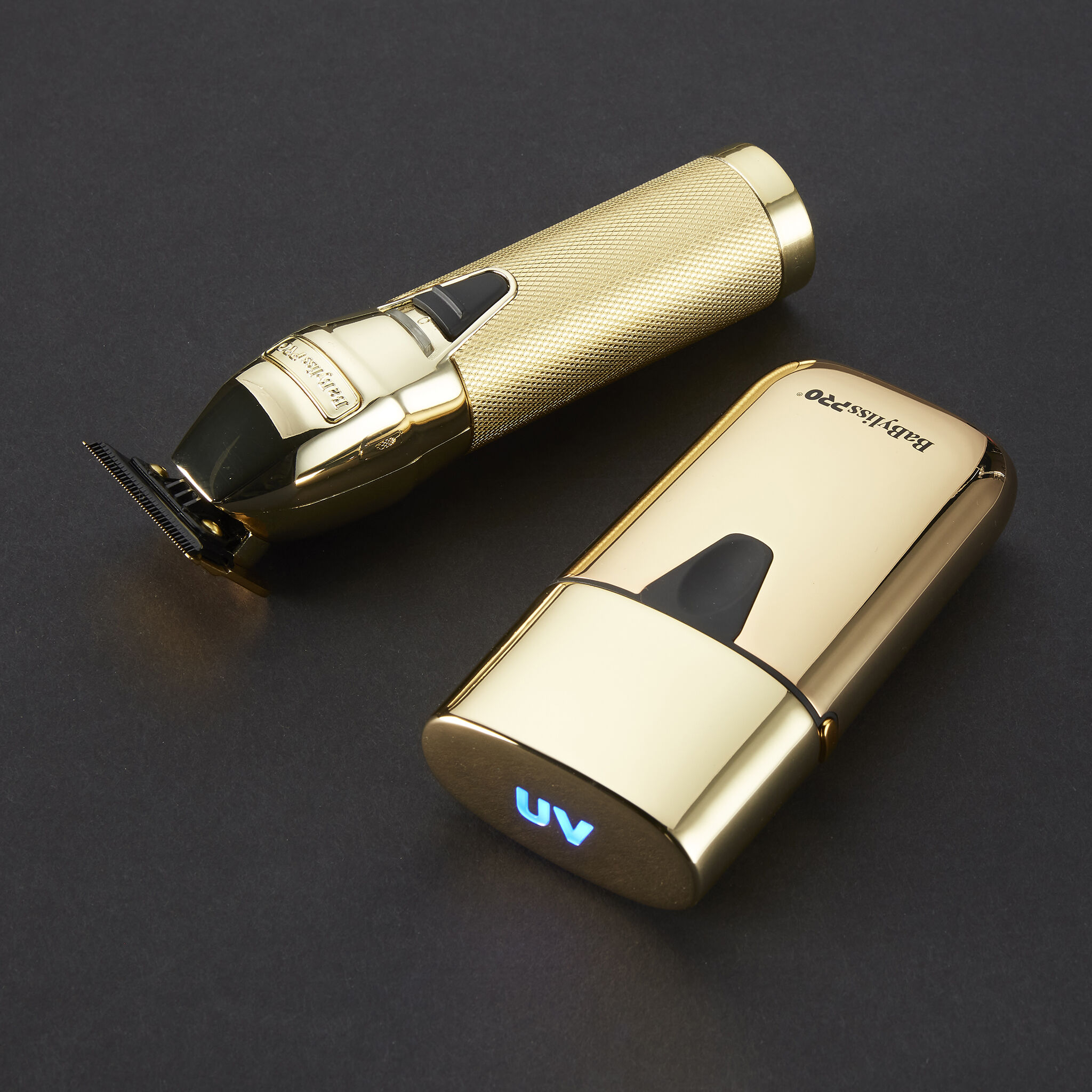 BaBylissPRO® LimitedFX Collection Limited Edition GoldFX Trimmer and UVFOIL  Single-Foil Shaver Combo