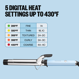 Tenaza con tubo modelador extralargo BaBylissPRO® Nano Titanium™, 1¼ in, de edición limitada (azul hielo)