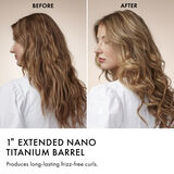 BaBylissPRO&reg; Nano Titanium&trade; 1" Extended Barrel Curling Iron