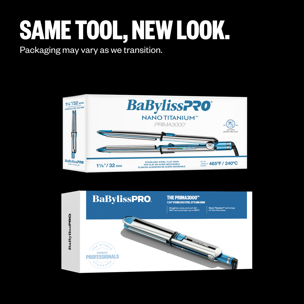 Plancha iónica Prima3000® de 1¼ in de BaBylissPRO® Nano Titanium™