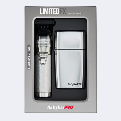 BaBylissPRO® LimitedFX Silver Trimmer and Double-Foil Shaver Prepack