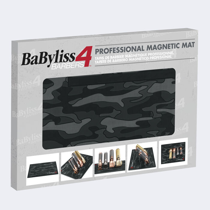Tapete de barbero con tira magnética BaBylissPRO®, en camuflaje negro
