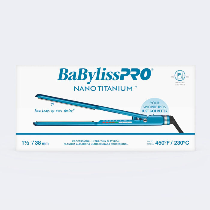 Plancha alisadora ultradelgada digital de 1½ in BaBylissPRO® Nano Titanium™