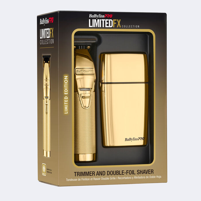 BaBylissPRO® LimitedFX Gold Trimmer and Double-Foil Shaver Gift Set