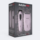 Juego de recortadora y afeitadora de doble hoja LithiumFX+ de BaBylissPRO®, en rosa (edición limitada)
