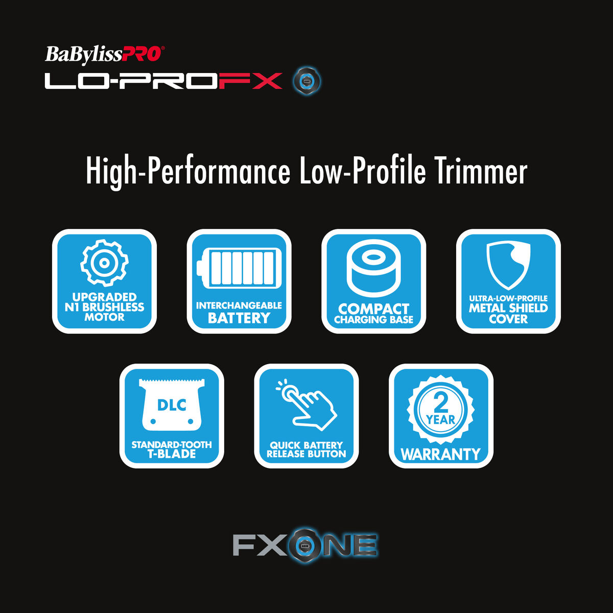 BaBylissPRO&reg; FXONE&trade; Lo-ProFX High Performance Low-Profile Trimmer