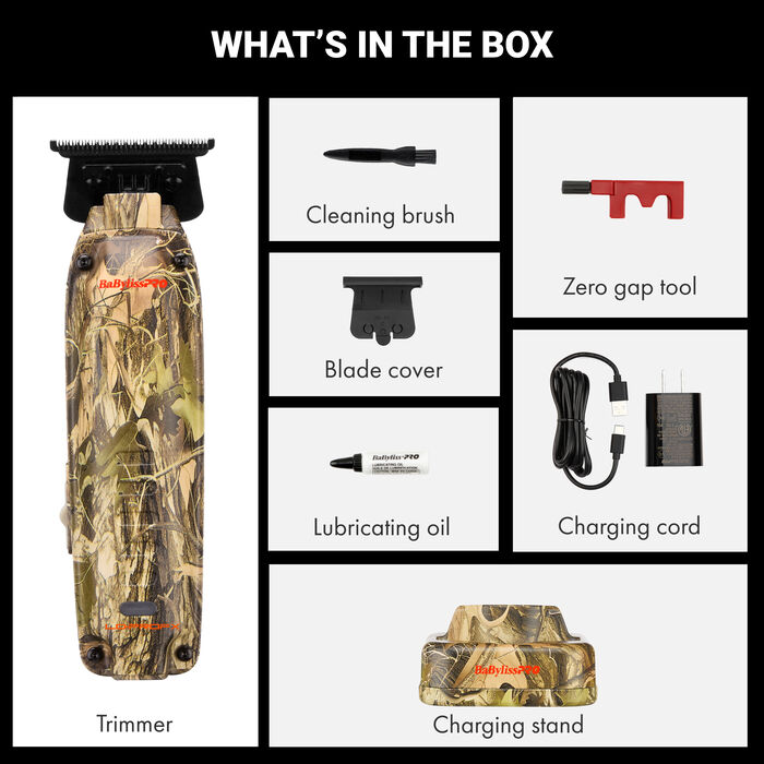 Recortadora de tamaño compacto LO-PROFX BaBylissPRO®, colección en camuflaje de edición limitada