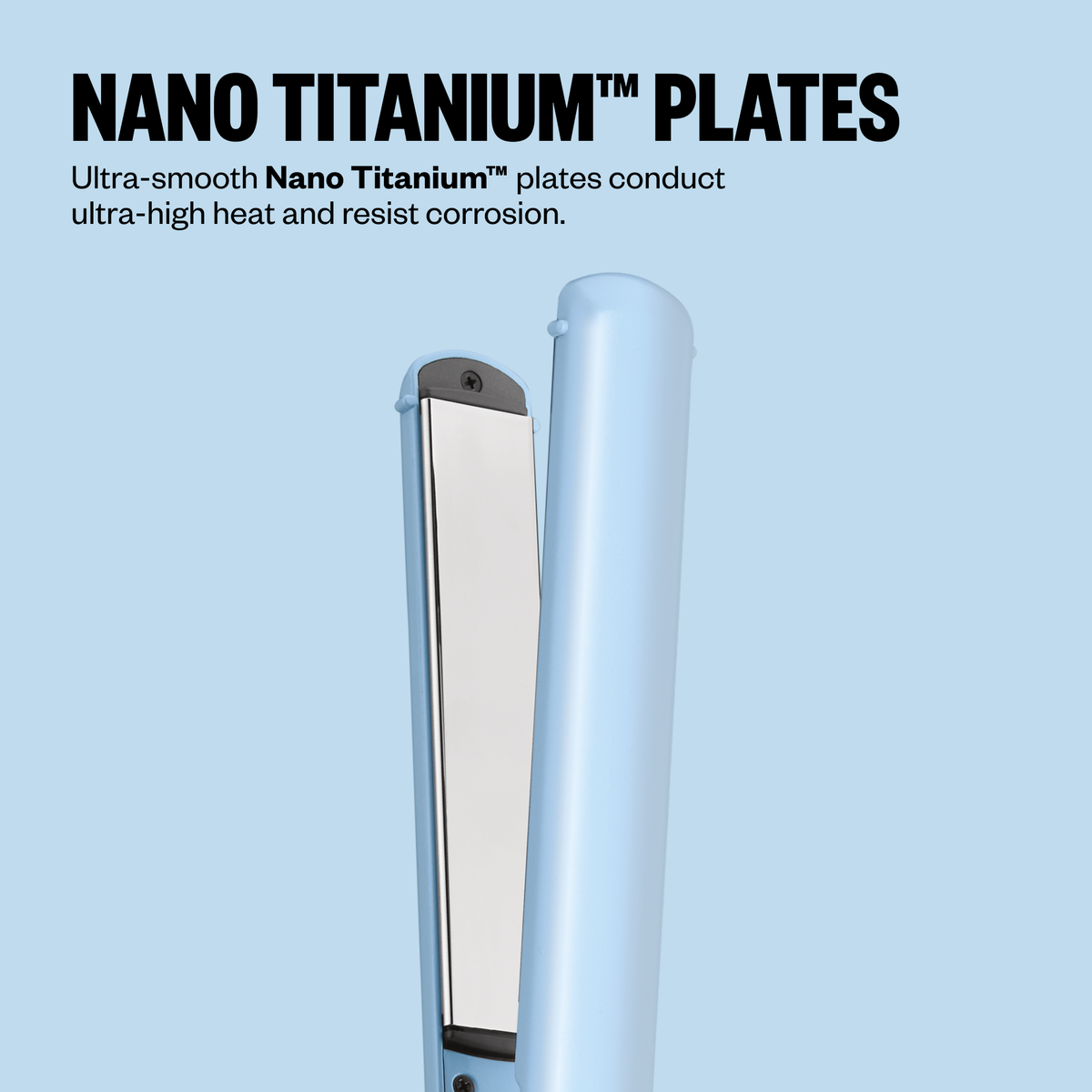 Plancha alisadora ultradelgada digital BaBylissPRO® Nano Titanium™, 1 in, de edición limitada (azul hielo)