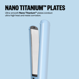 Plancha alisadora ultradelgada digital BaBylissPRO® Nano Titanium™, 1 in, de edición limitada (azul hielo)