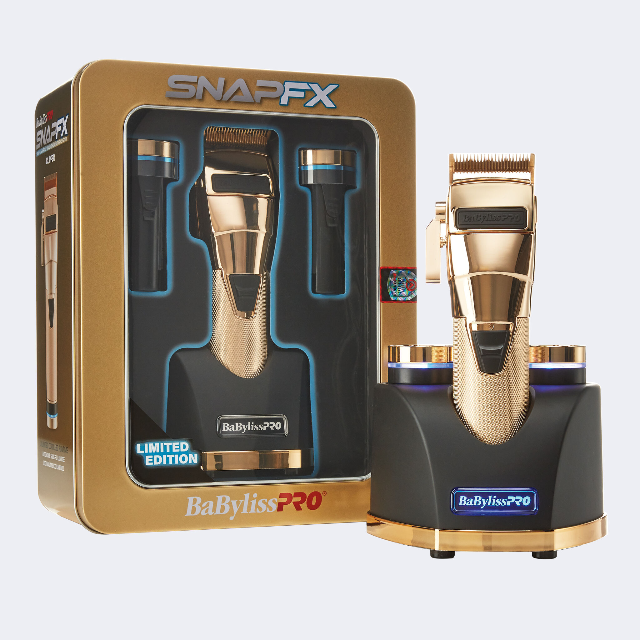 BaBylissPRO® LIMITED EDITION Gold SNAPFX Clipper With Snap In/Out 