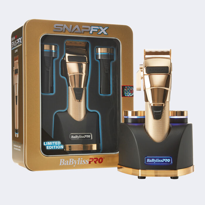 BaBylissPRO® LIMITED EDITION Gold SNAPFX Clipper With Snap In/Out Dual Lithium Battery System