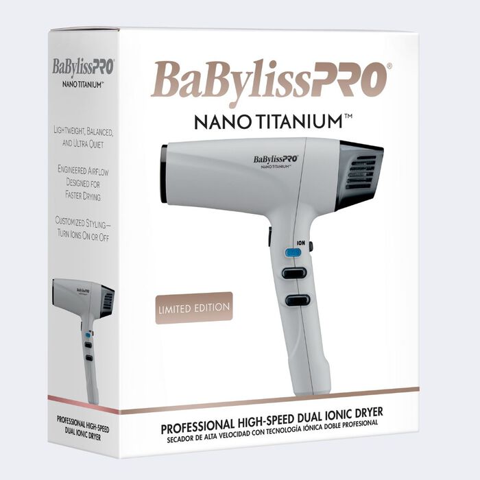BaBylissPRO® Limited Edition Nano Titanium Grey Collection High Speed Dual-Ionic Dryer