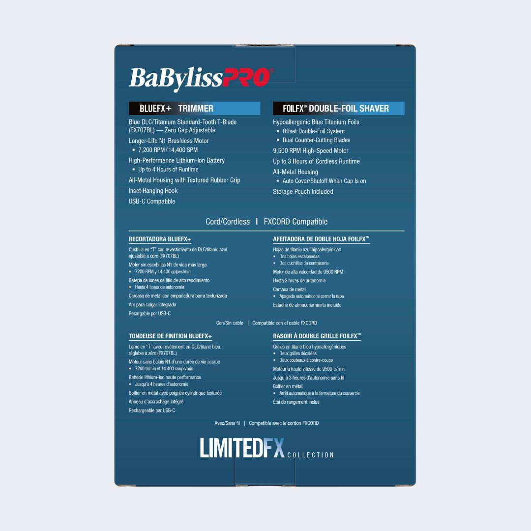 Limited Edition Black & Blue Trimmer and Shaver Gift Set | BaBylissPRO