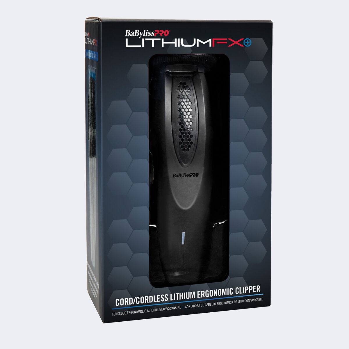 Cortadora ergonómica de litio con/sin cable LithiumFX+ BaBylissPRO®, en negro mate