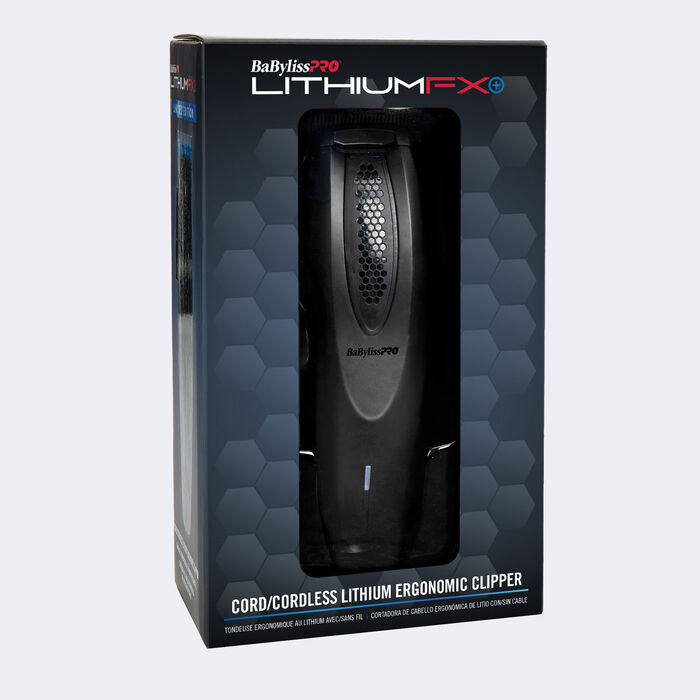 Cortadora ergonómica de litio con/sin cable LithiumFX+ BaBylissPRO®, en negro mate