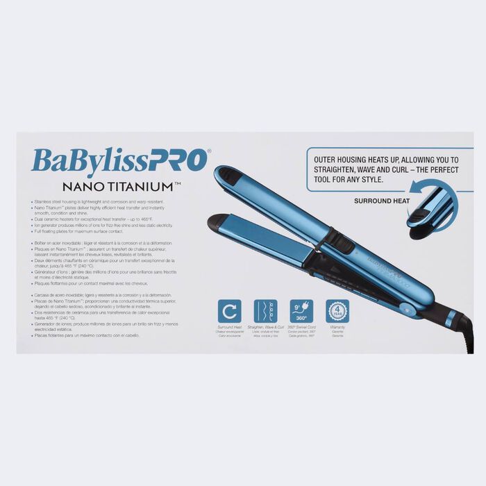 Plancha BaBylissPRO® Nano Titanium™ Prima3000® edición limitada Black & Blue de 1 1/4"