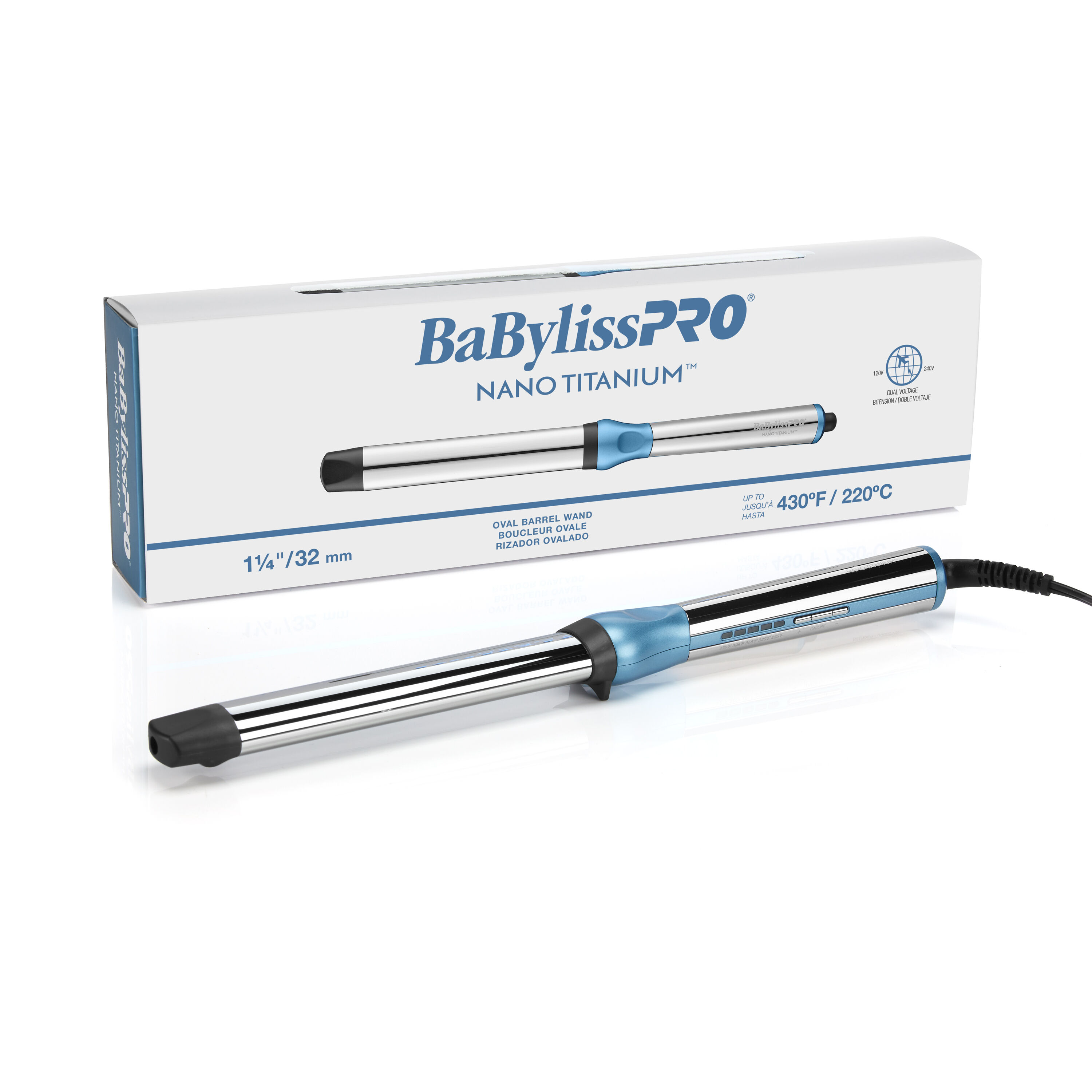 BaBylissPRO Nano Titanium Oval Barrel Wand 1 1 4