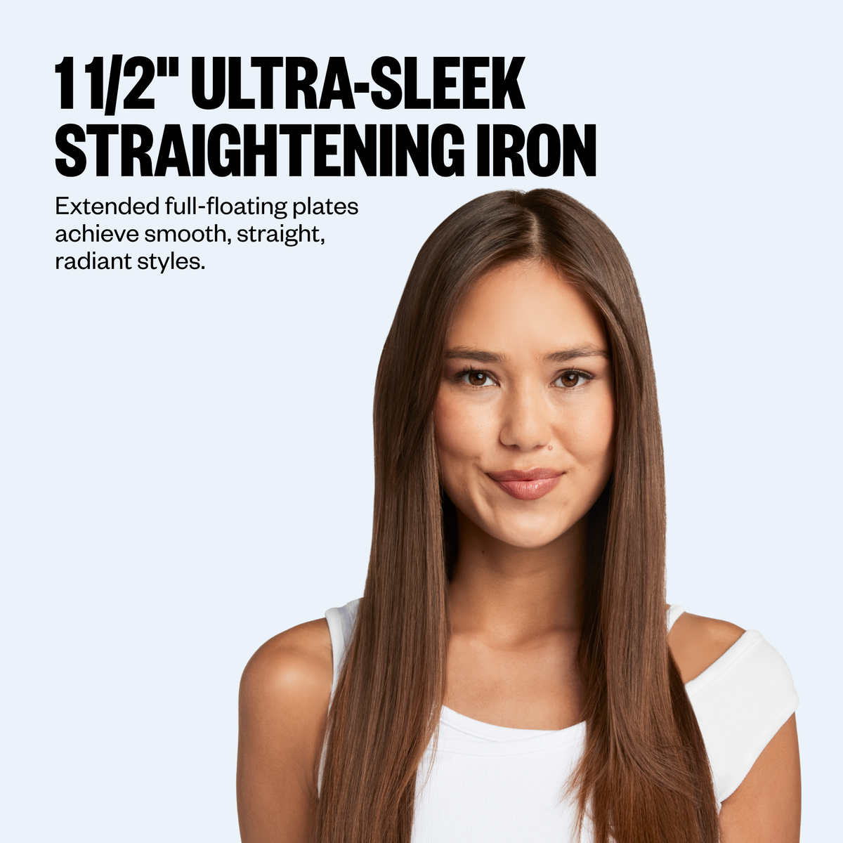 Plancha alisadora ultradelgada BaBylissPRO® Nano Titanium™, 1.5 in (azul hielo)