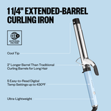 Tenaza con tubo modelador extralargo BaBylissPRO® Nano Titanium™, 1¼ in, de edición limitada (azul hielo)