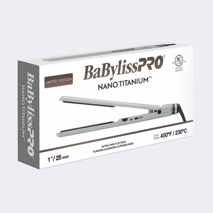 BaBylissPRO® Limited Edition Nano Titanium Grey Collection 1” Ultra-Thin Flat Iron