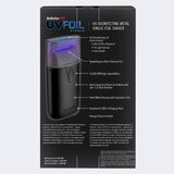Afeitadora de hoja con luz UV BaBylissPRO® UVFOIL, en negro mate