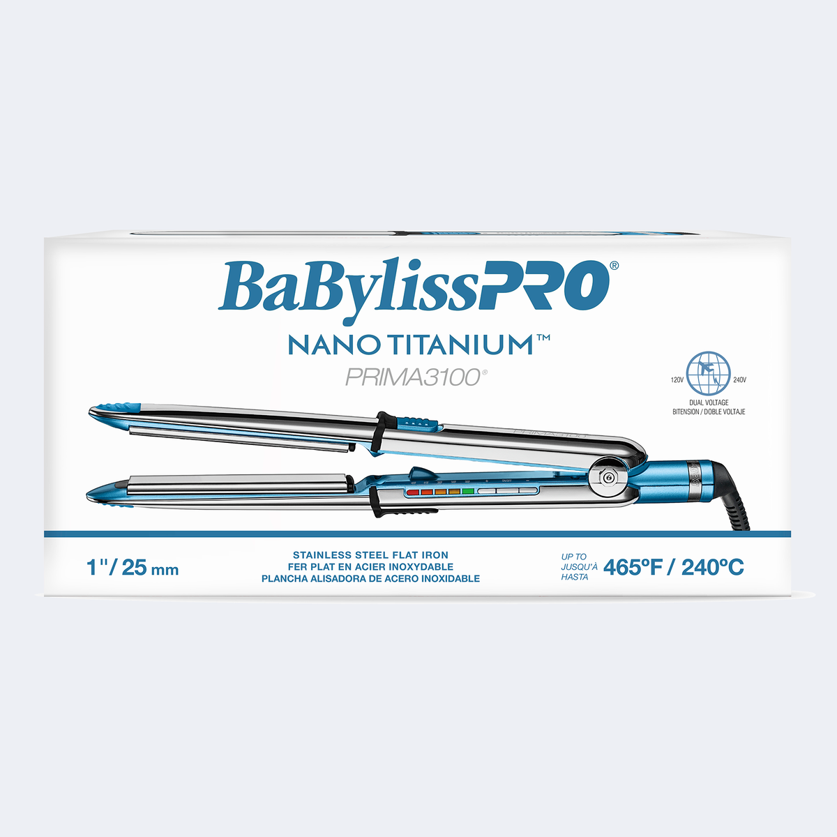 BaBylissPRO&reg; Nano Titanium&trade; Prima3100&reg; 1" Ionic Styling Iron