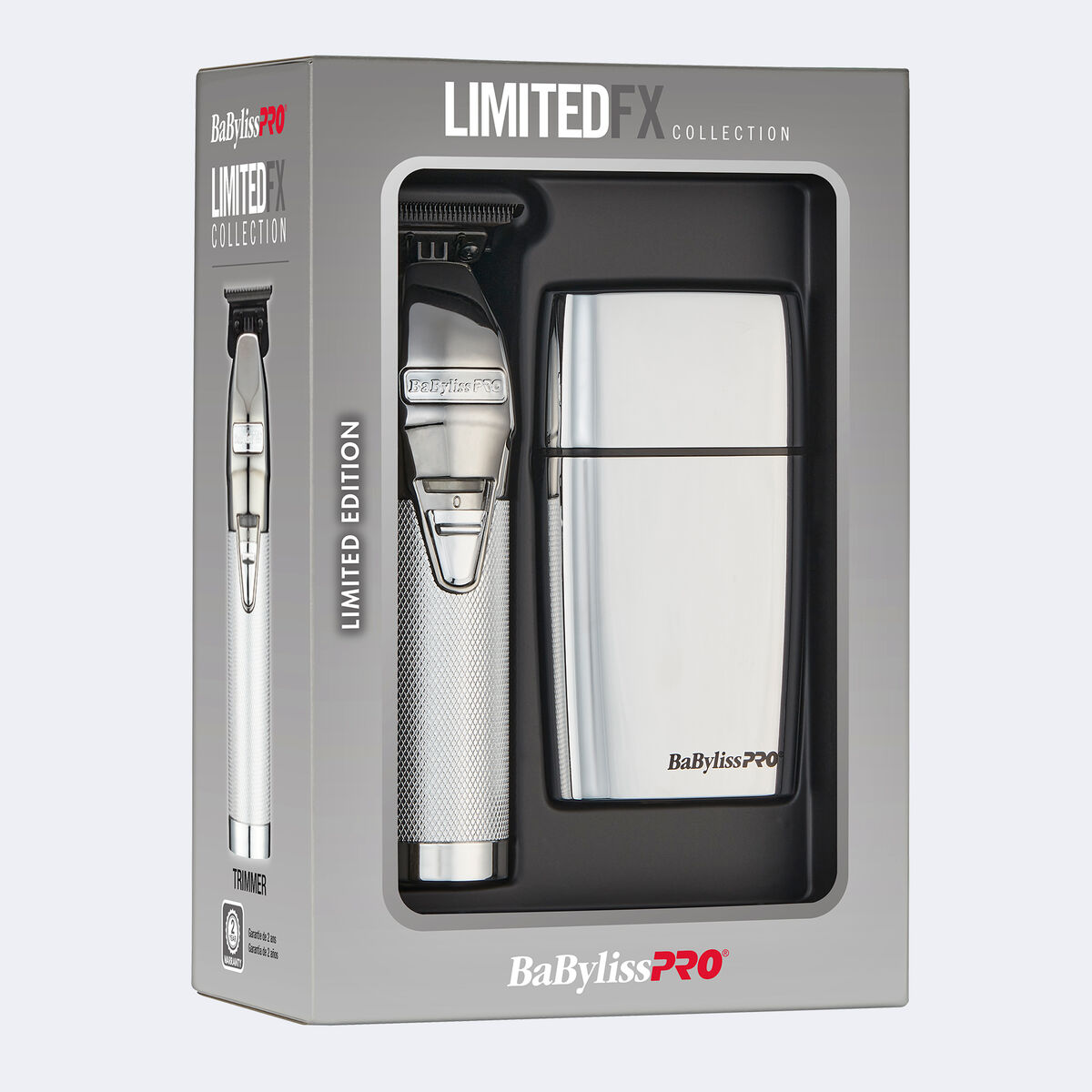 BaBylissPRO&reg; LimitedFX Silver Trimmer and Double-Foil Shaver Gift Set