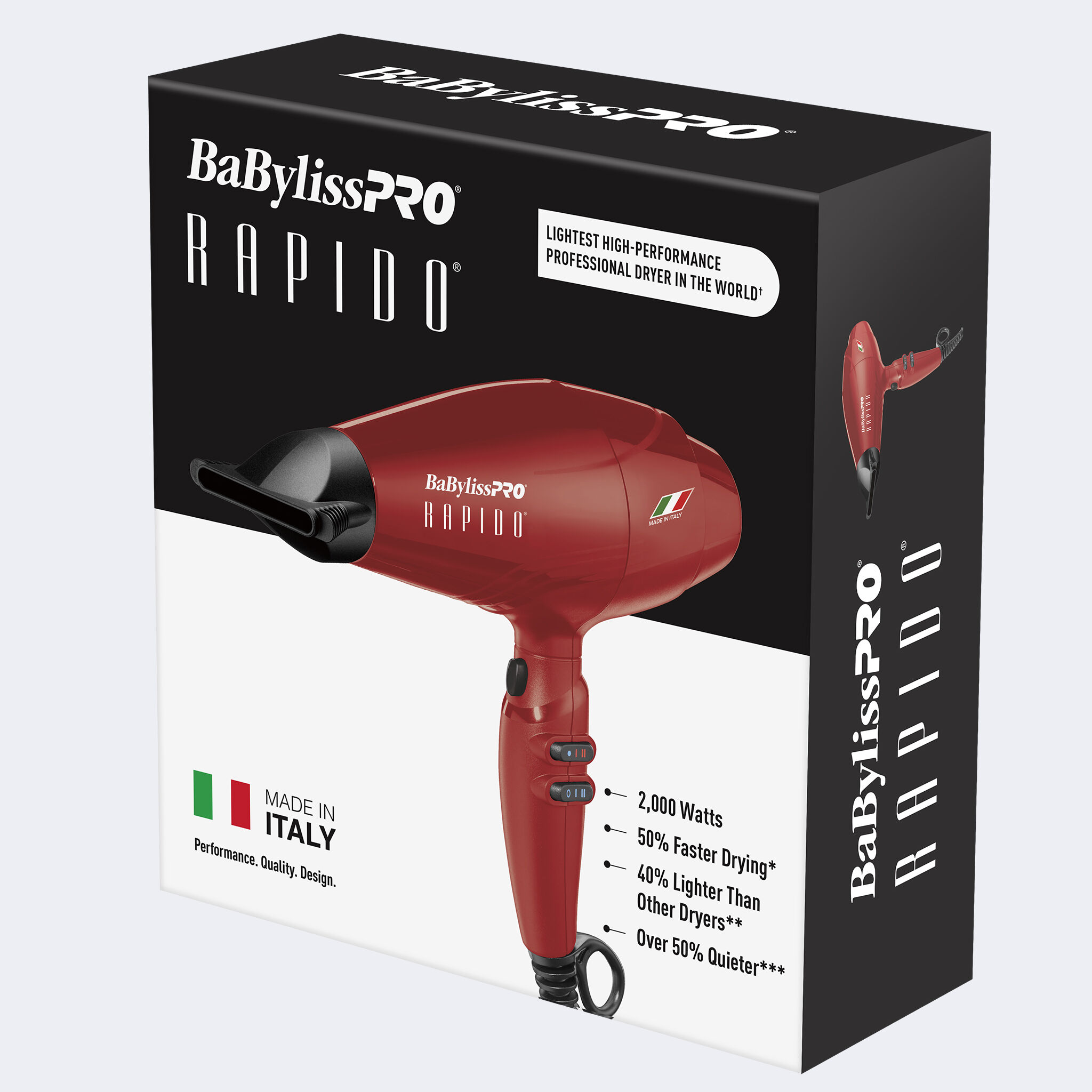 BaBylissPRO Rapido Dryer Red