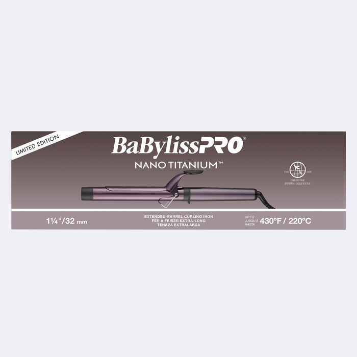 Tenaza extralarga de 1 1/4 in de la colección de edición limitada Nightfall, de BaBylissPRO® Nano Titanium™