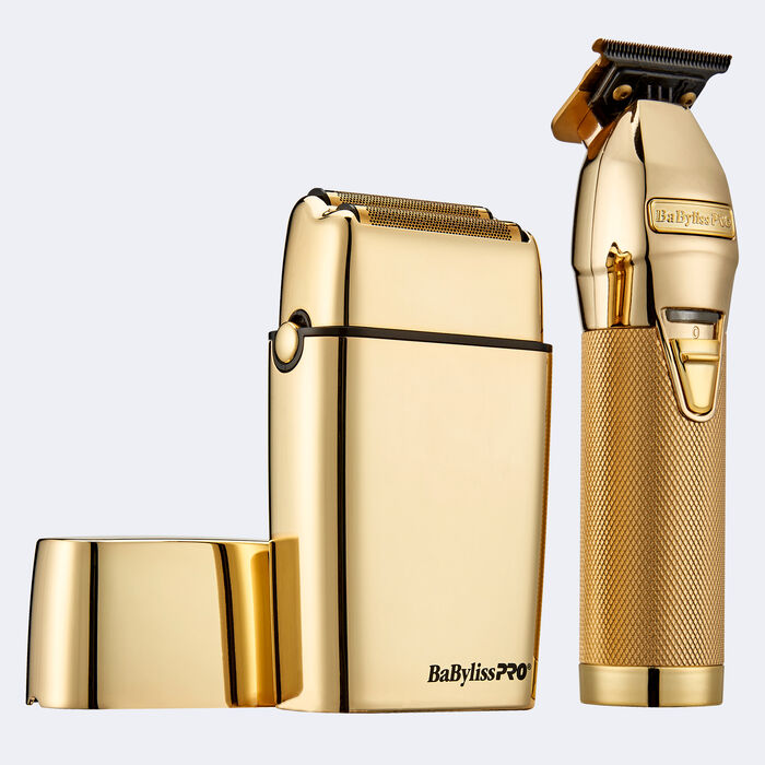 BaBylissPRO® LimitedFX Gold Trimmer and Double-Foil Shaver Gift Set